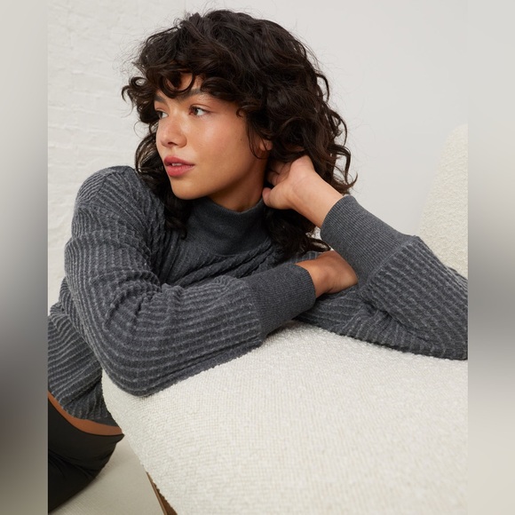 UpWest Cozy Up Thermal Mockneck UpWest gray NWT UW2 - Picture 4 of 6